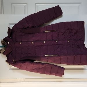 Joules Burgundy Caldcott Puffer Coat